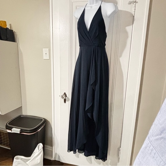 Jenny Yoo Navy Farrah Gown size 0 - Picture 6 of 11